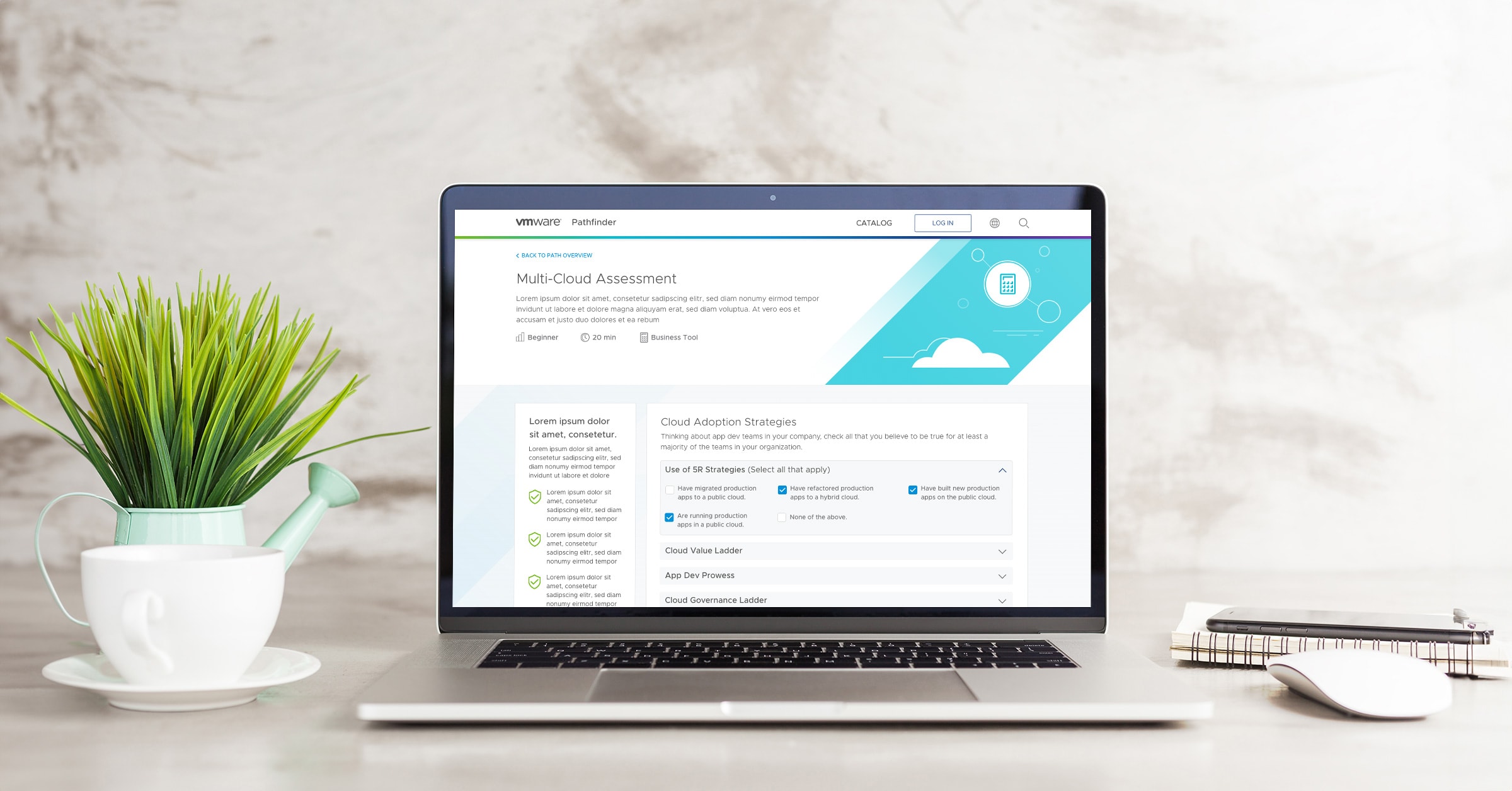 VMware: Multi-Cloud Assessment Web Tool – Pixels 360