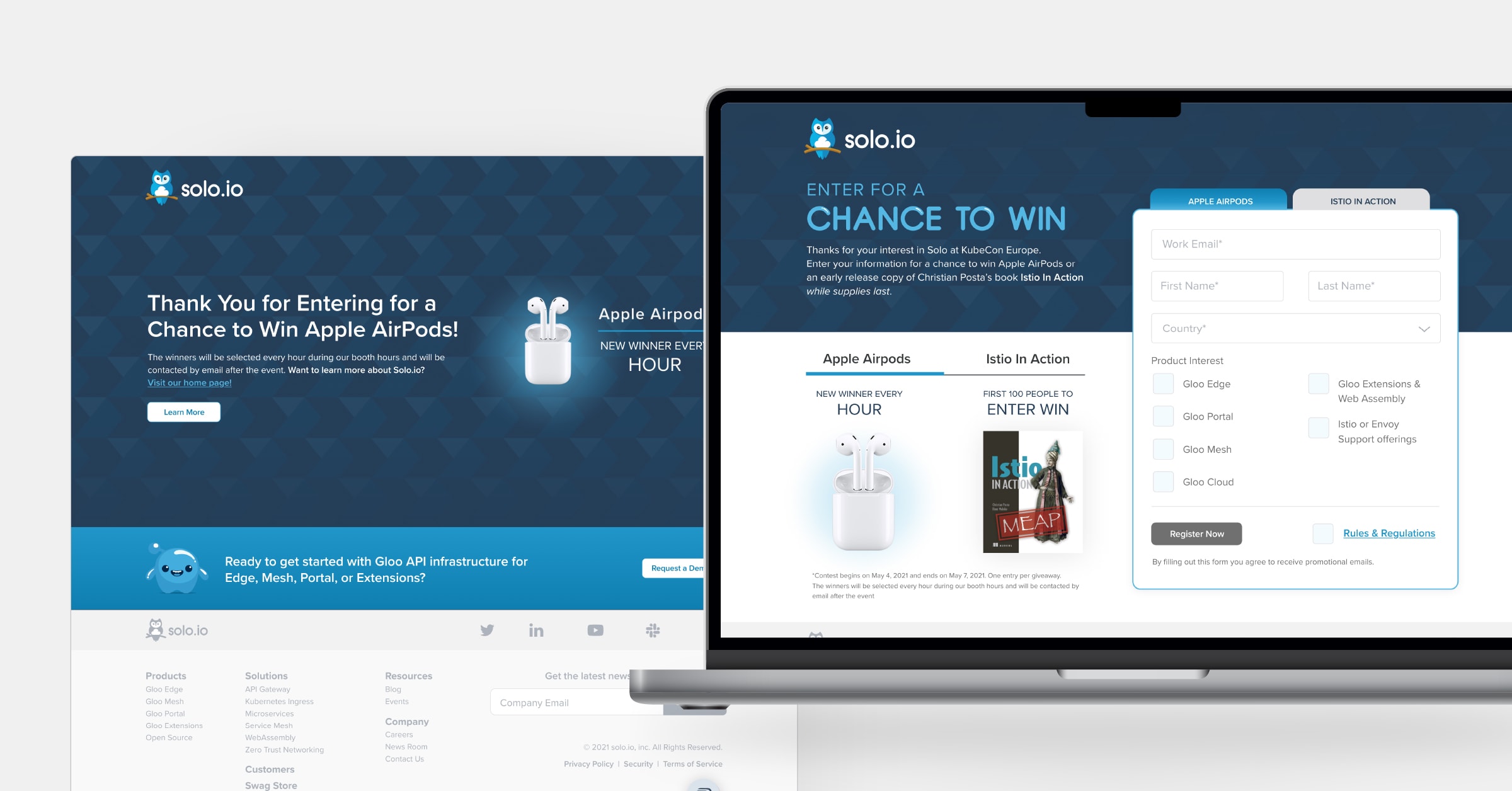 Solo KubeCon Landing Page